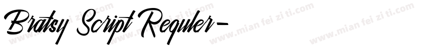 Bratsy Script Reguler字体转换